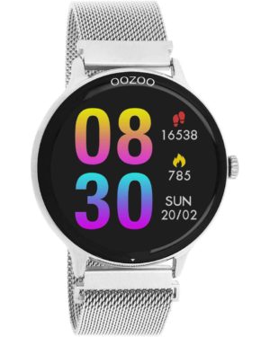 OOZOO Timepieces Smartwatch Ασημί Ανοξείδωτο Ατσάλι Μπρασελέ Q00135