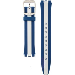 SWATCH SKINSPRING Μπλε & Λευκό Λουράκι Σιλικόνης 16.5mm ASYXS107