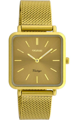 OOZOO Vintage Ρολόι Κίτρινο Μεταλλικό Μπρασελέ C20010