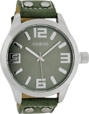 OOZOO Timepieces Unisex Ρολόι Πράσινο Δερμάτινο Λουρί C1061