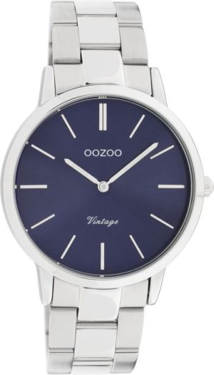 OOZOO Vintage Ρολόι Ασημί Μπρασελέ Ανοξείδωτο Ατσάλι C20029