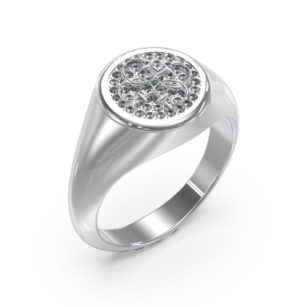 GUESS ασημί δαχτυλίδι DREAMING Με Πέτρες Ατσάλι JUBR03132JWRH