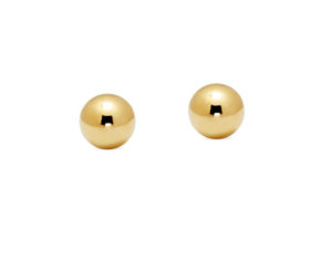 Γυναικεία Σκουλαρίκια Χρυσή Μπίλια Ασήμι 925 KL000017