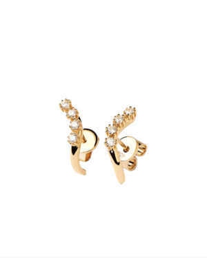 PDPAOLA MOTION GOLD EARRINGS Γυναικεία Σκουλαρίκια από Ασήμι 925 AR01-474-U