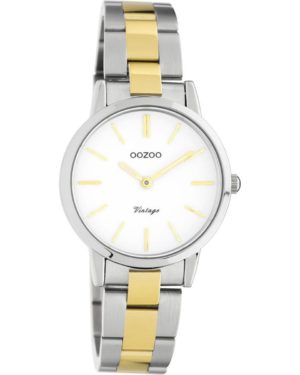 OOZOO Timepieces Γυναικείο Ρολόι Ασημί/Χρυσό Μπρασελέ Ανοξείδωτο Ατσάλι C20112