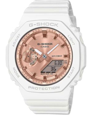 CASIO G-Shock Dual Time Chronograph Ρολόι Γυναικείο Λευκό Λουράκι Ρητίνης GMA-S2100MD-7AER