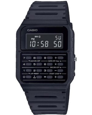 CASIO Vintage ρολόι Unisex μαύρο λουράκι σιλικόνης CA-53WF-1BEF