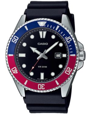 CASIO collection Ρολόι Ανδρικό Μαύρο λουράκι ρητίνης MDV-107-1A3VEF