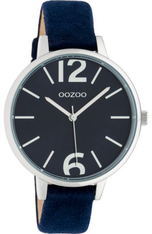 OOZOO Timepieces Γυναικείο Ρολόι Μπλε Δερμάτινο Λουρί C10437
