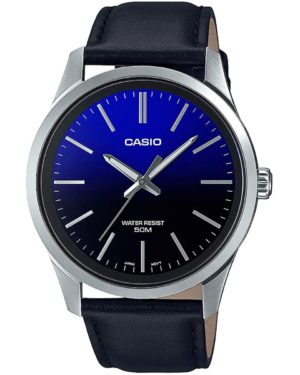 CASIO Collection Ρολόι Ανδρικό Μαύρο Δερμάτινο λουράκι MTP-E180L-2AVEF