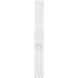 SWATCH FULL-BLOODED WHITE SKULL Μπρασελέ λευκό αλουμινίου 19.9mm ASVCW4000AG