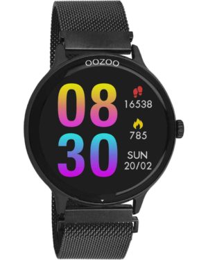 OOZOO Timepieces Smartwatch Mαύρο Ανοξείδωτο Ατσάλι Μπρασελέ Q00139