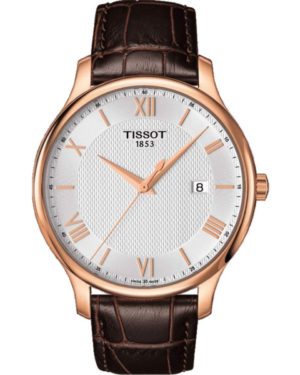 TISSOT T-Classic Tradition Ρολόι Ανδρικό Καφέ Δερμάτινο Λουράκι T0636103603800