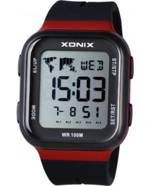 XONIX Ανδρικό Ρολόι Μαύρο Καουτσούκ Λουράκι DAP-002