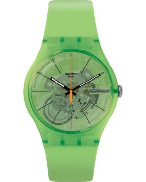 SWATCH KIWI VIBES Unisex Ρολόι Πράσινο Λουράκι Σιλικόνης SUOG118