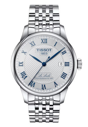 TISSOT T-Classic Le Locle 20TH Anniversary Powermatic 80 Ρολόι Ανδρικό Ασημί Ανοξείδωτο Ατσάλι μπρασελέ T0064071103303