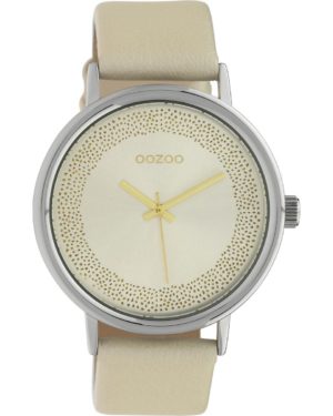 OOZOO timepieces Ρολόι Γυναικείο Μπεζ Δερμάτινο Λουράκι C10097