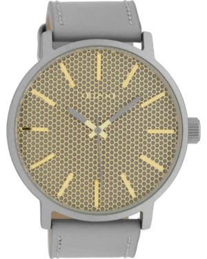 OOZOO timepieces Ρολόι Unisex Γκρι Δερμάτινο Λουράκι C10036