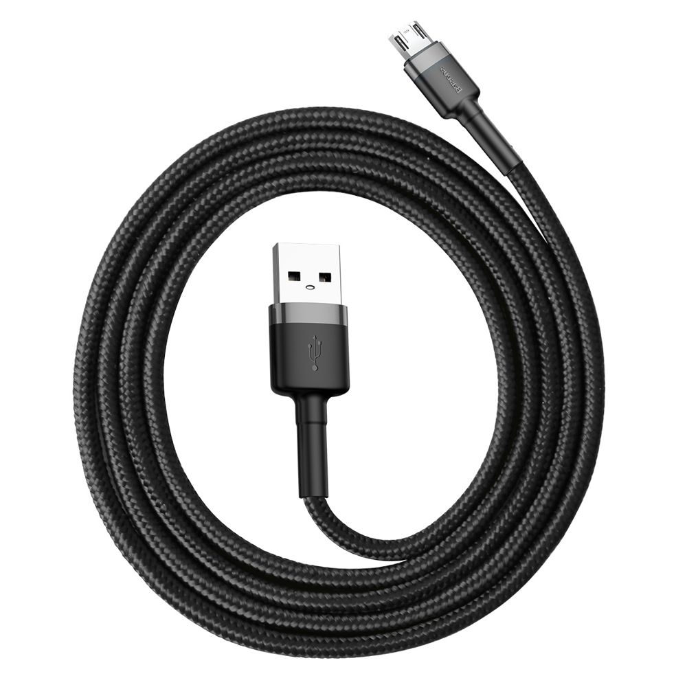 BASEUS Καλώδιο Φόρτισης USB-A to Micro USB 1.50A 2m Baseus Black/Grey CAMKLF-CG1