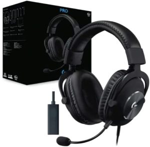LOGITECH Ακουστικά Κεφαλής Logitech G PRO X with MIT Blue VO!CE Over Ear Gaming Headset 981-000818