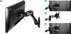 ARCTIC W1-3D Wall Mount With Gas Lift Tech Έως 43 & Ultra Monitor Έως 49 Έως 8kg