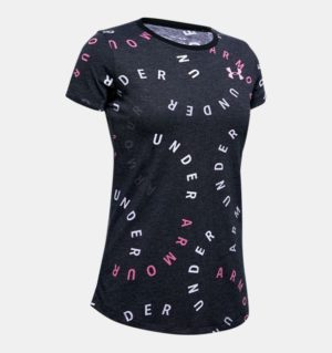 Girls UA Printed Wordmark Graphic T-Shirt black 1351654-001