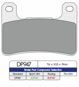 DP-Dunlopad μεταλλικά τακάκια DP947 για KAWASAKI Z 1000 ABS 10-20 / KAWASAKI Z 1000 SX ABS 11-19 1 σετ για 1 δαγκάνα