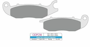 DP-Dunlopad οργανικά τακάκια ODP014 για HONDA CBR 125 R 05-13 / HONDA ANF 125 07-12 1 σετ για 1 δαγκάνα