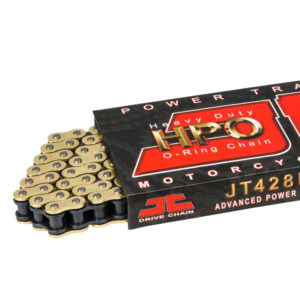 Αλυσίδα κίνησης μοτοσικλέτας JTC 428 HPO GB Χρυσή Μαύρη με 110 σύνδεσμους - JTC428HPOGB110SL