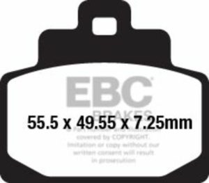 EBC μεταλλικά τακάκια scooter SFA681HH για PIAGGIO MP3 300 LT I.E. ABS 14-18 / PIAGGIO MP3 500 LT I.E. ABS 14-17 1 σετ για 1 δαγκάνα
