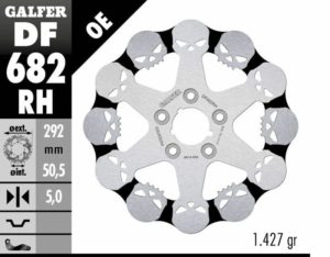 GALFER δισκόπλακα μαργαρίτα 292mm DF682RH για Harley Davidson XL 883 86-09 / Harley Davidson XL 883 C 98-10