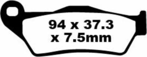 EBC carbon τακάκια FA181TT για KTM EXC 125 93-16 / KTM EXC 250 94-17 1 σετ για 1 δαγκάνα