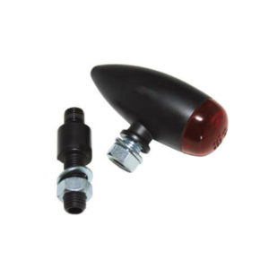 Led Φανάρι πίσω Highsider Micro Bullet μαύρο με κόκκινο κρύσταλλο