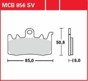 TRW μεταλλικά τακάκια MCB856SV για DUCATI SCRAMBLER 803 ABS 15-23 / DUCATI MONSTER 821 ABS 15-20 1 σετ για 1 δαγκάνα