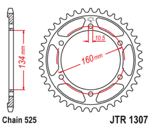 Πίσω γρανάζι μηχανής JT 41 δοντιών για Honda CBR600 - JTR1307.41