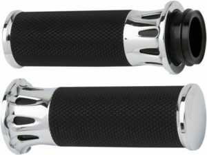 Arlen Ness γκριπ για τιμόνι 25,4mm Deep cut fusion Throttle-By-Wire 07-318 μαύρο χρώμιο