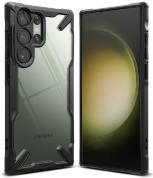 Θήκη Σιλικόνης Ringke Fusion X case armored cover with frame for Samsung Galaxy S23 Ultra (FX694E55) Black