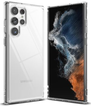 Θήκη Σιλικόνης Ringke Fusion TPU case with frame for Samsung Galaxy S22 Ultra transparent