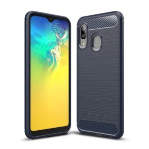 Θήκη Σιλικόνης Carbon Case Flexible Cover TPU Case For Samsung Galaxy A20e blue