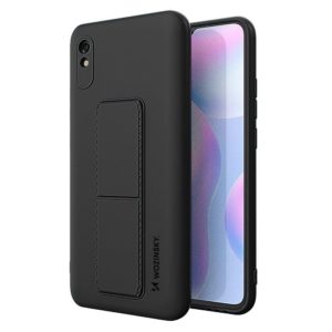 Θήκη Σιλικόνης Wozinsky Kickstand Case flexible silicone cover with a stand Xiaomi Redmi 9A black