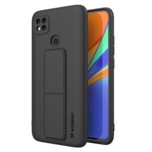 Θήκη Σιλικόνης Wozinsky Kickstand Case flexible silicone cover with a stand Xiaomi Redmi 9C black
