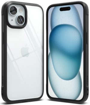 Θήκη Σιλικόνης Ringke Fusion Bold case with frame for iPhone 15 Clear Black (FBD728E55)