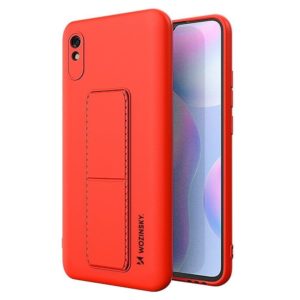 Θήκη Σιλικόνης Wozinsky Kickstand Case flexible silicone cover with a stand Xiaomi Redmi 9A red