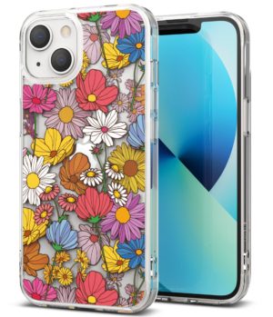 Θήκη Σιλικόνης Ringke Fusion Design PC Case with TPU Bumper for iPhone 13 Vivid Flowers (FD543R50)
