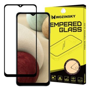 Screen Protector - Wozinsky Tempered Glass Full Glue Super Tough Screen Protector Full Coveraged with Frame Case Friendly For Samsung Galaxy A12 / Galaxy M12 black