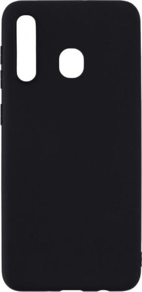 Samsung Galaxy A20s - Ενισχυμένη silicon rubber θήκη πλάτης (silky & soft touch finish cover), Black