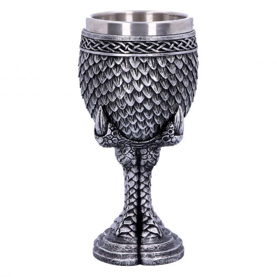 Grey Scale Dragon Claw Goblet by Nemesisnow collection - Δισκοπότηρο (16.7cm,resin-stainless steel)