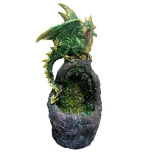 Emerald Crystal Guard Protecting Dragon by Nemesisnow collection with led light (17.5cm,resin)