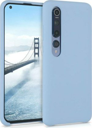 Xiaomi MI 10 - MI 10 Pro - Ενισχυμένη silicon rubber θήκη πλάτης (silky & soft touch finish cover) Light Blue