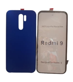 Xiaomi Redmi 9 - 360 Full Cover Case & Pet Resist Film. Θήκη δύο τεμαχίων , Blue